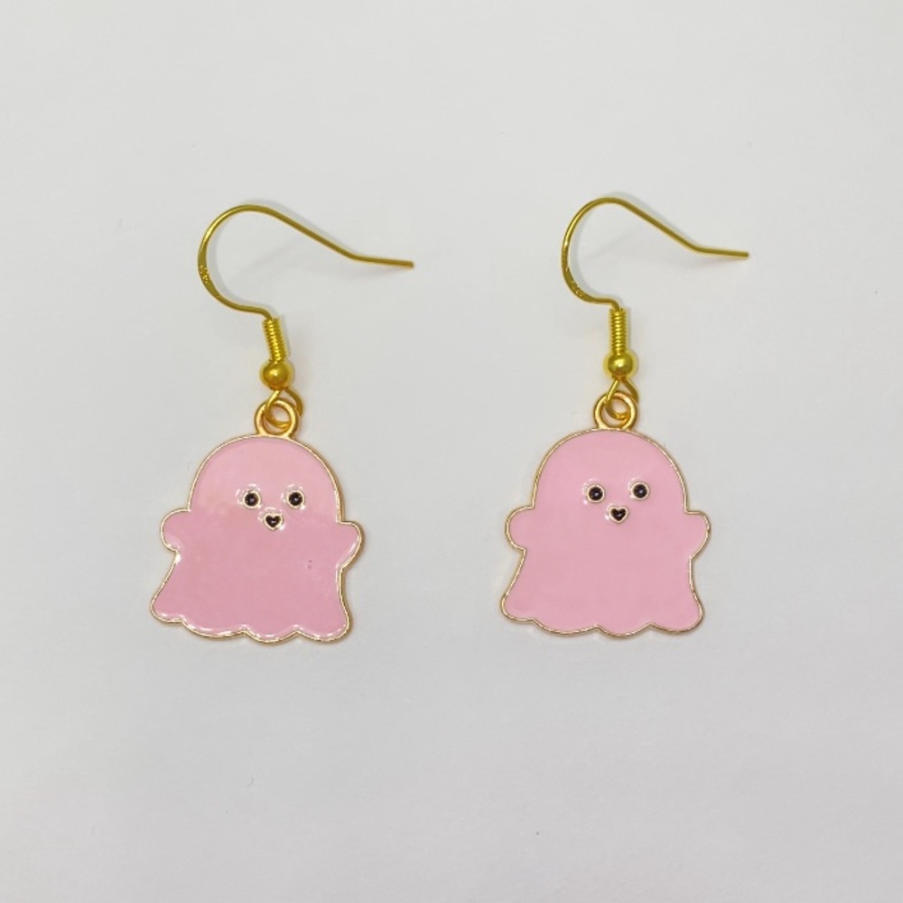 Pink Ghost Earrings